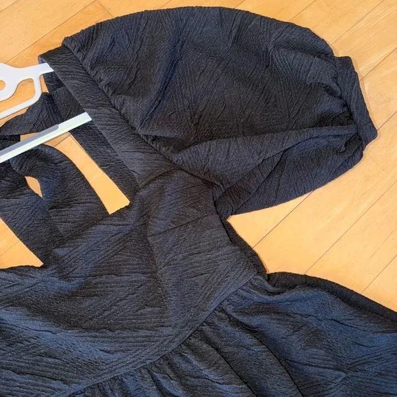 Free People Black Dress Tie-Back,XS, GL1349 - Picture 5 of 6